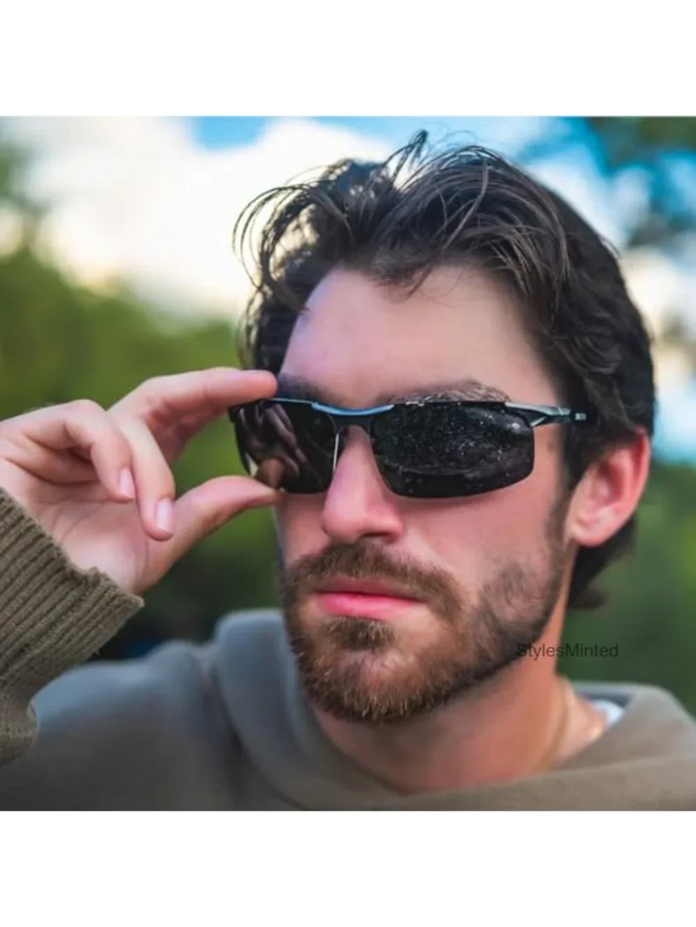 Men's Sport Polarized Sunglasses UV400 Protection TAC Lens Aluminum Frame